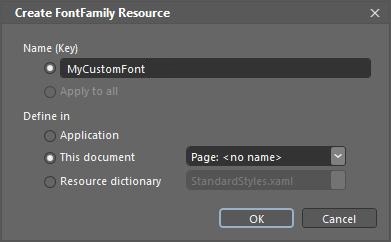 Create FontFamily Resource