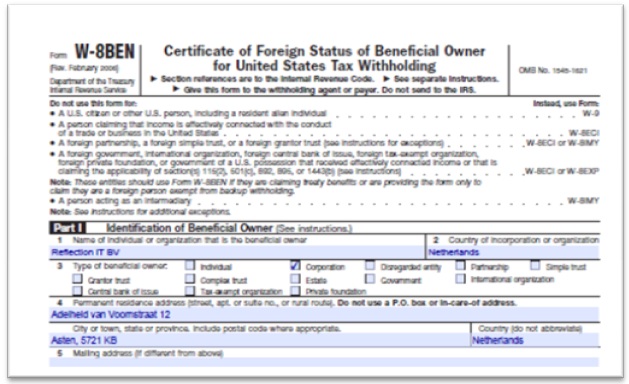 Form W-8BEN