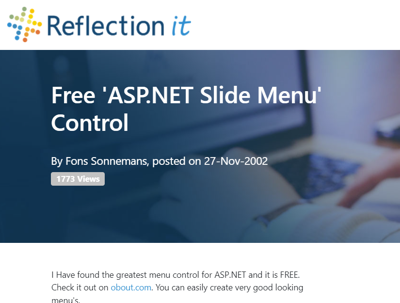 Free Slide Menu' Control Reflection IT