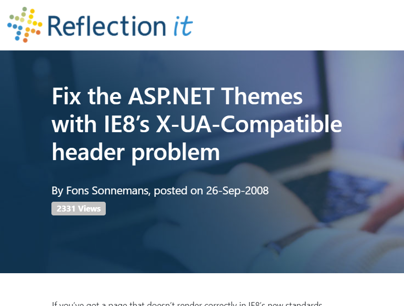 Fix the Themes with IE8’s header problem