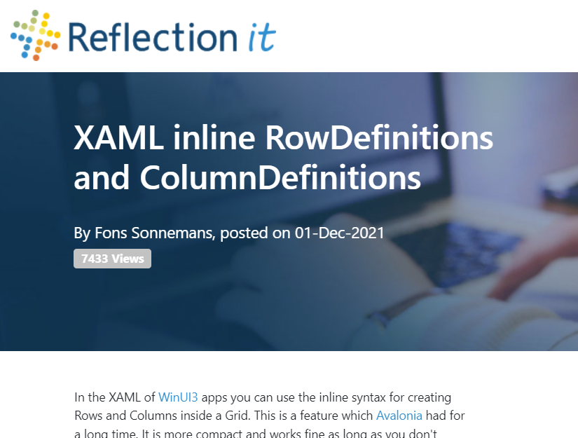 Xaml inline rowdefinitions and columndefinitions reflection it